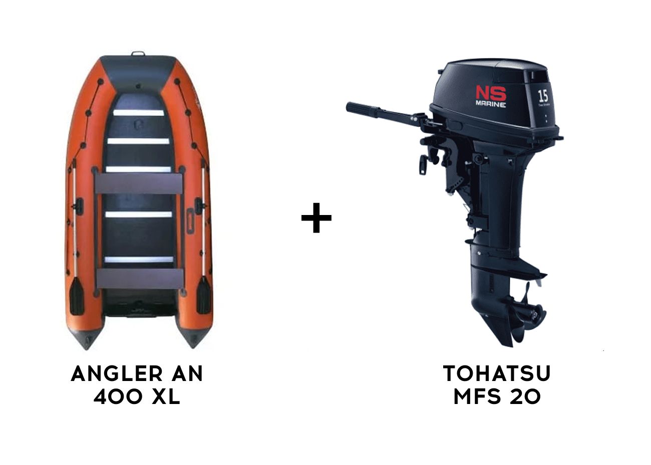 Лодка ПВХ ANGLER AN 400 XL + 4х-тактный лодочный мотор TOHATSU MFS 20 S Лодка ПВХ ANGLER AN 400 XL + 4х-тактный лодочный мотор TOHATSU MFS 20 S