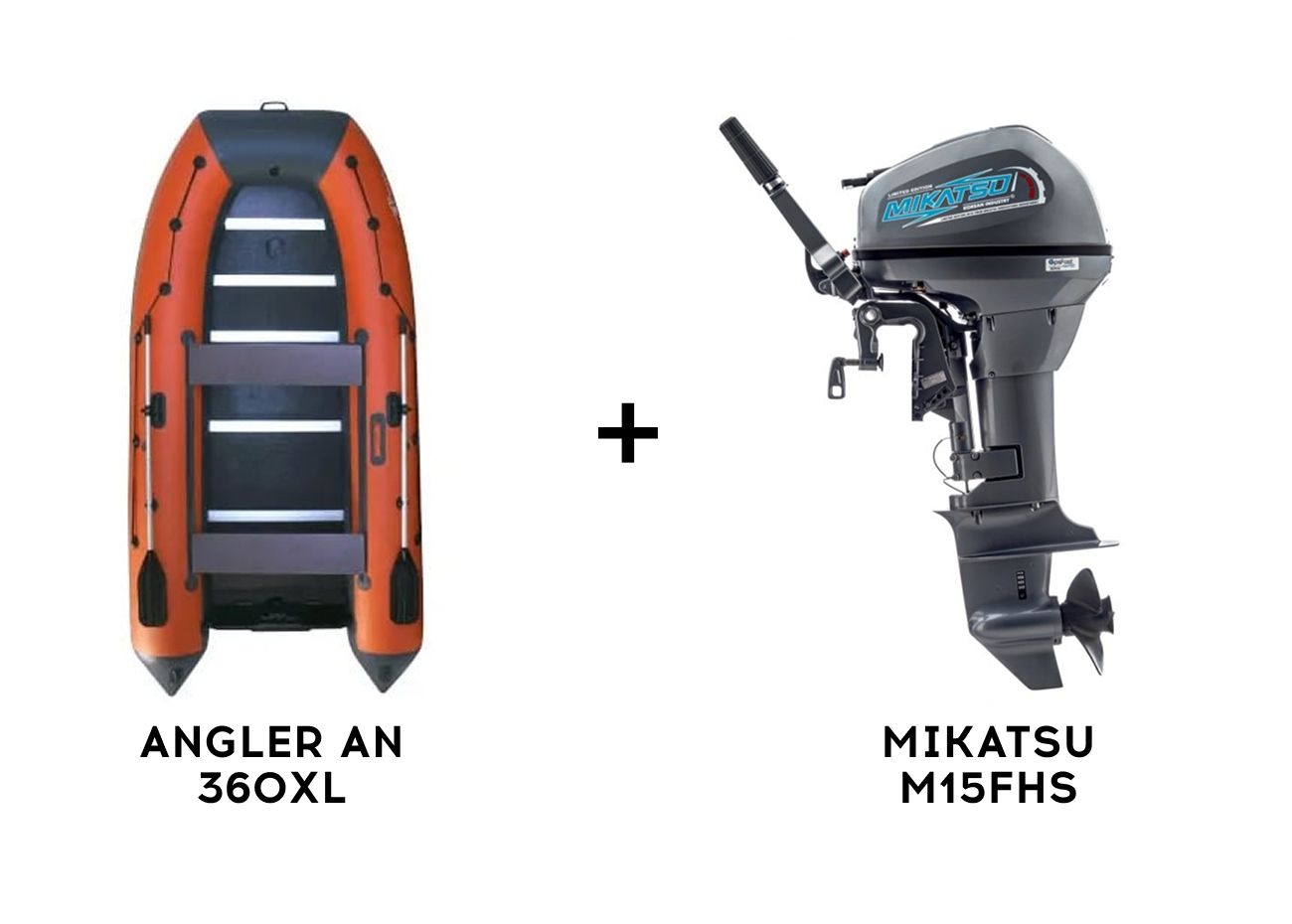 Лодка ПВХ ANGLER AN 360XL + 2х-тактный лодочный мотор MIKATSU M15FHS Лодка ПВХ ANGLER AN 360XL + 2х-тактный лодочный мотор MIKATSU M15FHS