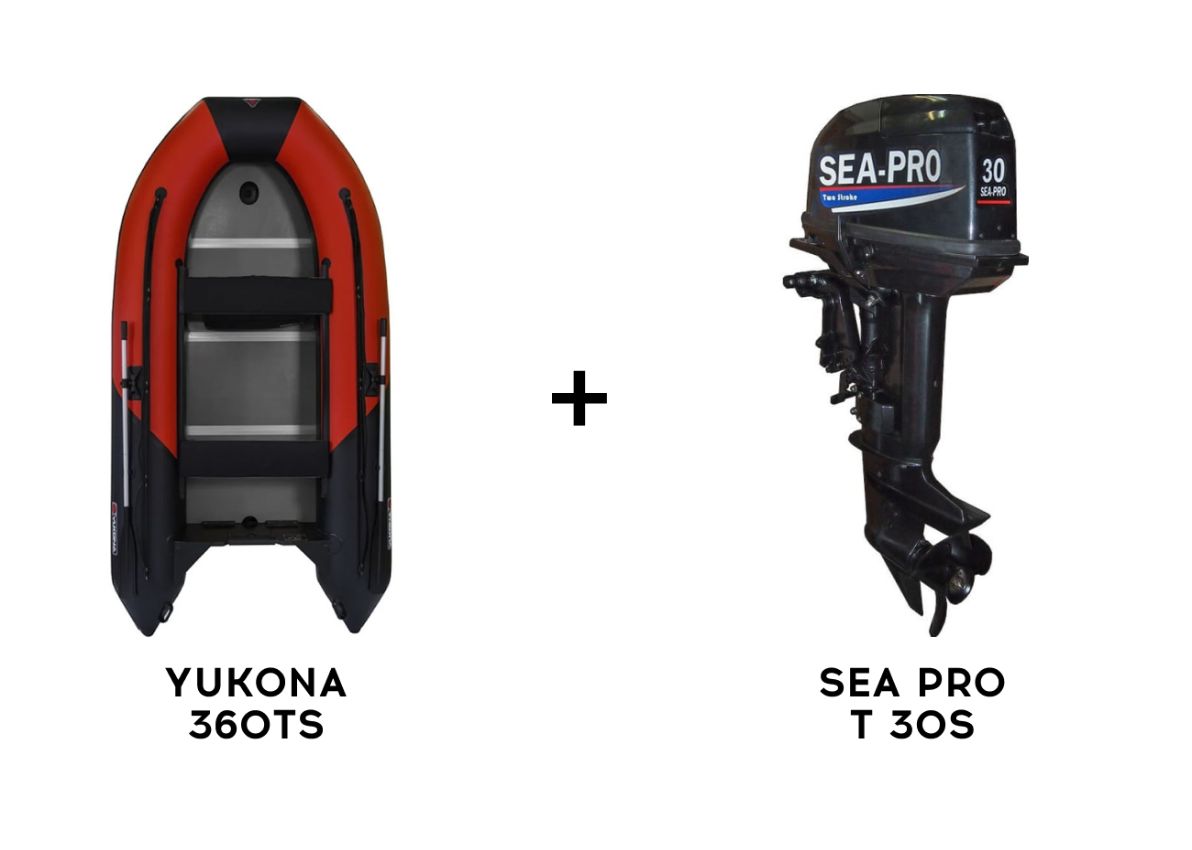 Лодка ПВХ YUKONA 360TS + 2х-тактный лодочный мотор SEA PRO Т 30S Лодка ПВХ YUKONA 360TS + 2х-тактный лодочный мотор SEA PRO Т 30S