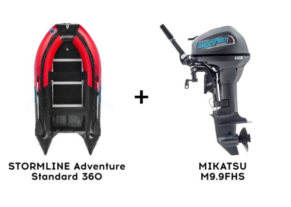 Лодка ПВХ STORMLINE Adventure Standard 360 + 2х-тактный лодочный мотор MIKATSU M9.9FHS