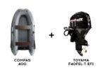Лодка ПВХ COMPAS 400 + 4х-тактный лодочный мотор TOYAMA F40FEL-T-EFI