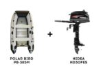 Лодка ПВХ POLAR BIRD PB-385M New Merlin (Кречет) + 2х-тактный лодочный мотор HIDEA HD30FES